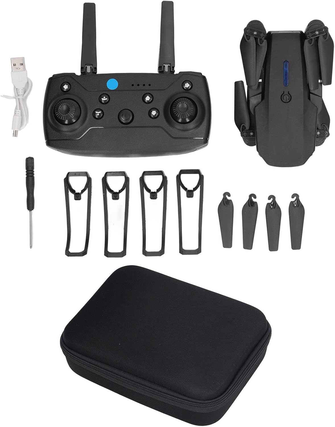 Mini Drone Professionnel E88 4K HD, Caméra Aérienne WiFi Et Pliable