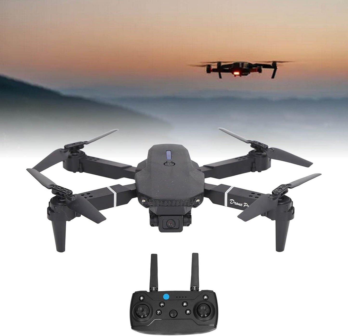 Mini Drone Professionnel E88 4K HD, Caméra Aérienne WiFi Et Pliable