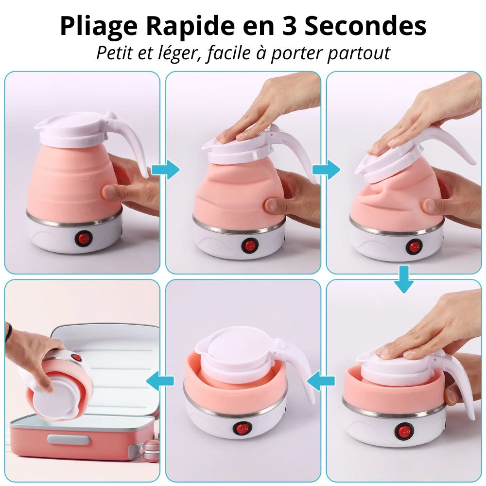 Cafetière En Bouilloire Électrique Pliable 800ml