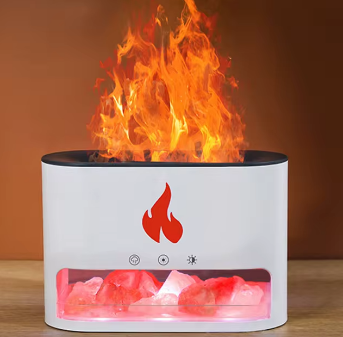 Diffuseur à Effet Flamme avec Cristaux de Sel